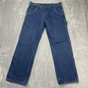 Smith's Workwear Jeans Mens 36x34 Blue Denim Hammer Loop Streetwear Straight Leg